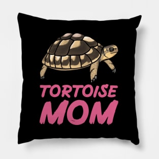 Tortoise Mom, Pink, for Tortoise Lovers Pillow