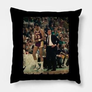 Kareem Abdul Jabbar and Pat Riley 1985 Pillow