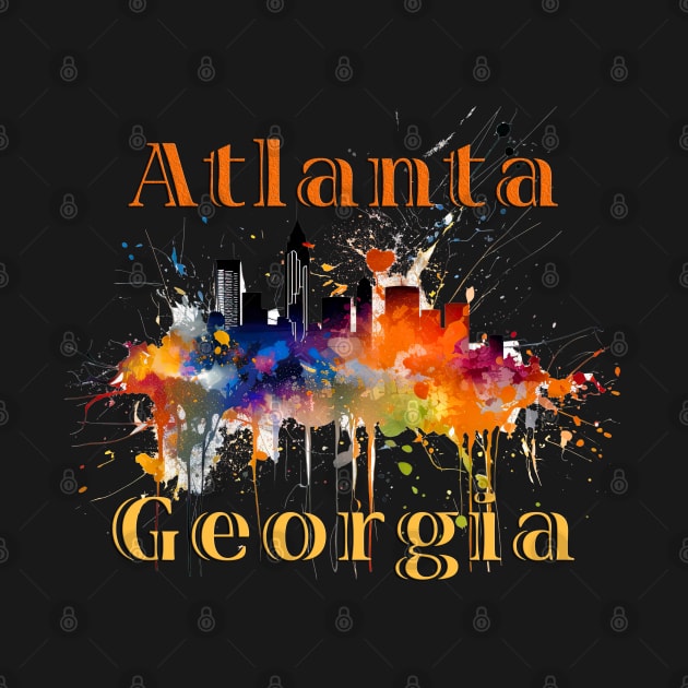 Atlanta Georgia City Skyline by Urban Archeology Shop Gallery