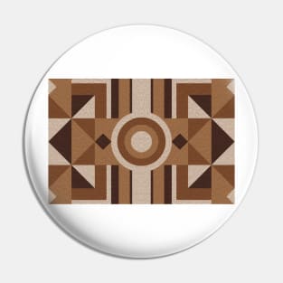 Brown Circle Pin