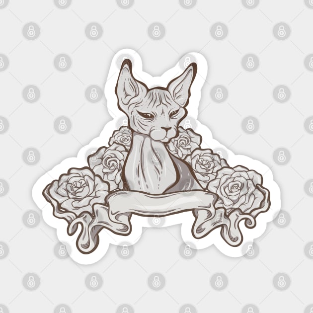 Sphynx cat Magnet by Rapapazzi