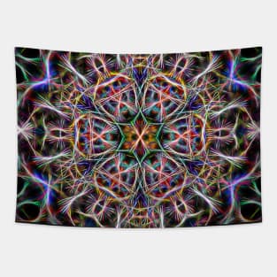 Abstract textured mandala Tapestry