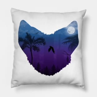 CITY NIGHTLIFE BAT (SILHOUETTE) Pillow