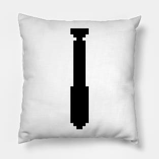 8-bit Tie - BLACK Pillow