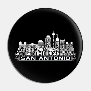 San Antonio Basketball Team All Time Legends, San Antonio City Skyline Pin