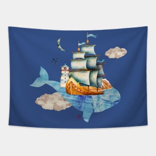 Flying boat Tapestry