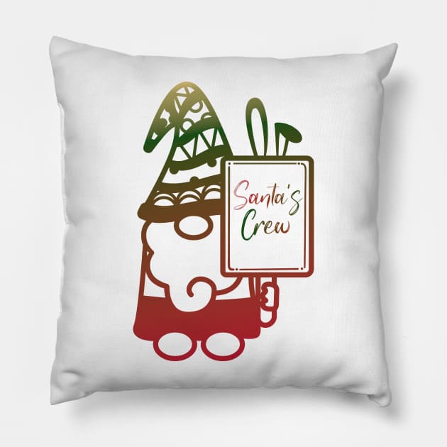 Santa's Crew Christmas Helpers Family Pillow by KZK101