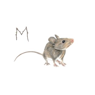 M for mouse alphabet illustration T-Shirt