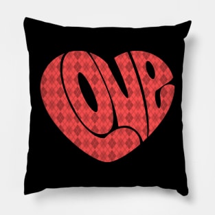 Love word in a heart shape simple cute design for valentines day Pillow