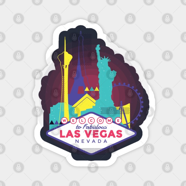 Neon Las Vegas Magnet by madeinchorley