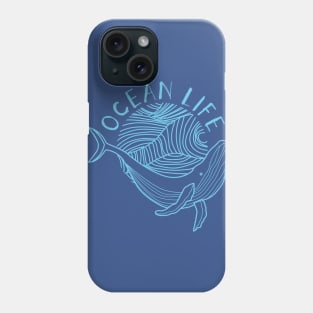 Ocean Life Whale Line art Phone Case