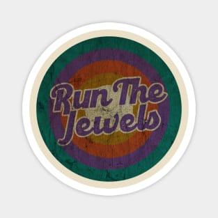 Run The Jewels - Retro Circle - DESIGN -  Vintage Magnet