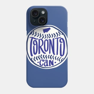 Toronto Canada Hand Drawn Typography Baseball T-Shirt Phone Case