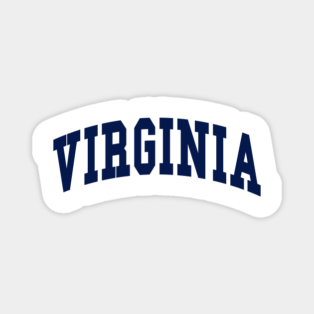 Virginia - jersey college university font text letters football baseball christmas birthday gift letters text basketball softball volleyball hockey love fan player gift for men women kids mothers fathers day dad mom vintage retro city state name Magnet by Fanboy04