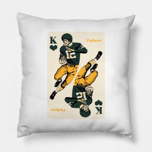 Green Bay Packers King of Hearts Pillow