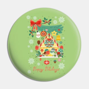 Happy holidays birdy Pin