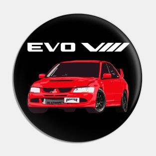 Mitsubishi EVO 8 Rally Red Pin