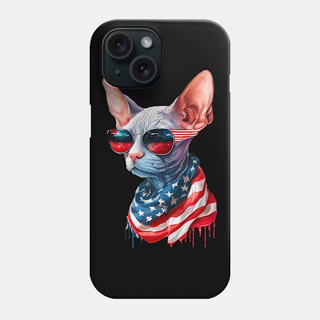 Independence Day Cat Phone Case by equiliser