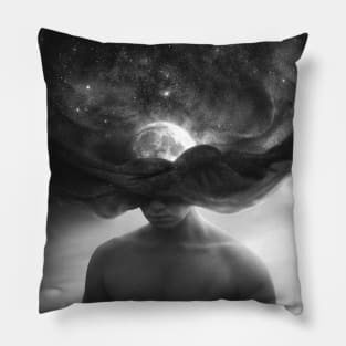 Daydreaming BW Pillow