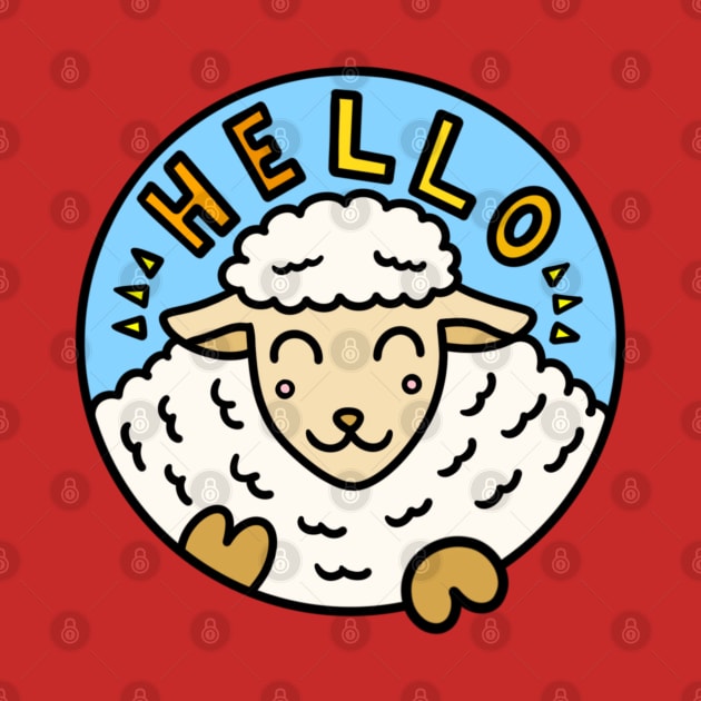 Cute cartoon sheep by Andrew Hau