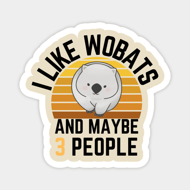 like Wombats and maybe 3 people: Sunset Retro Vintage Magnet by GoodWills