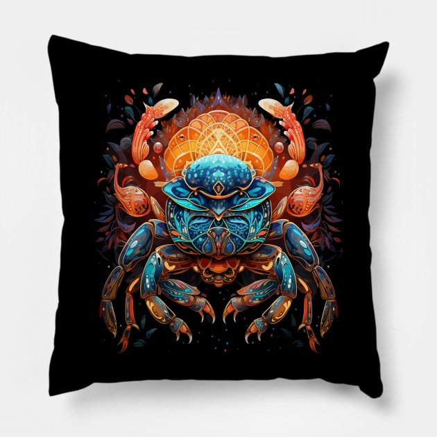 Crab Rainbow Pillow by JH Mart