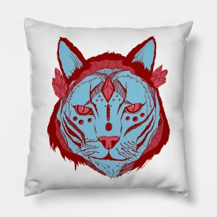 Pastel Tones Mystical Tribal Cat Pillow