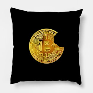 Bitcoin with a bite Pillow