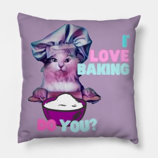 I love Baking Kitty Biscuits Pillow