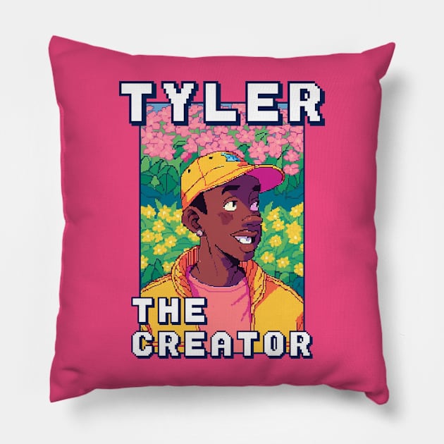 Tyler The Creator Pixelated Cartoon Pillow by Oldies Goodies!