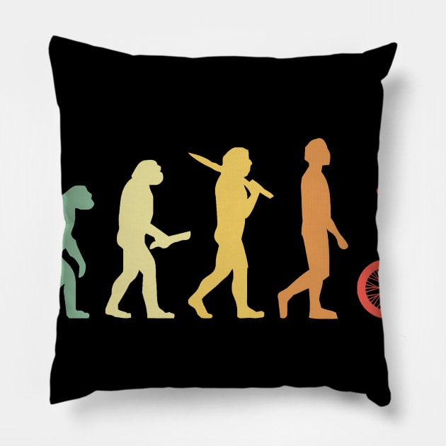 Retro BMX Evolution Gift For BMX Riders Pillow by OceanRadar