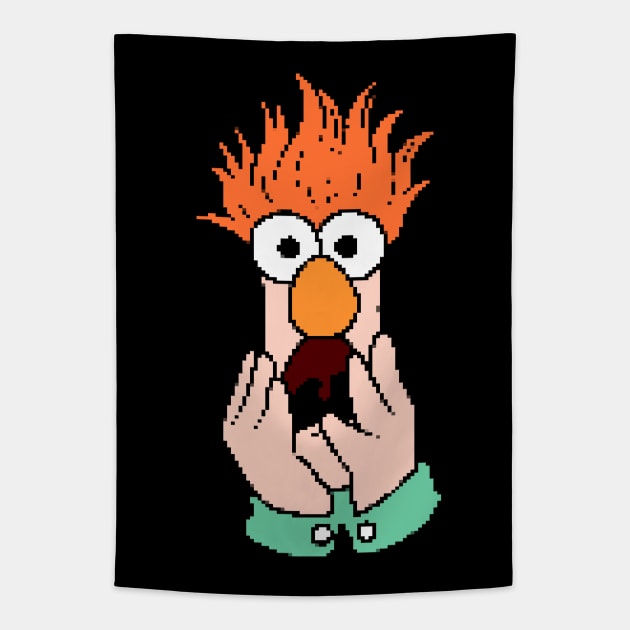 Beaker Muppets - Pixel art Tapestry by valentinahramov