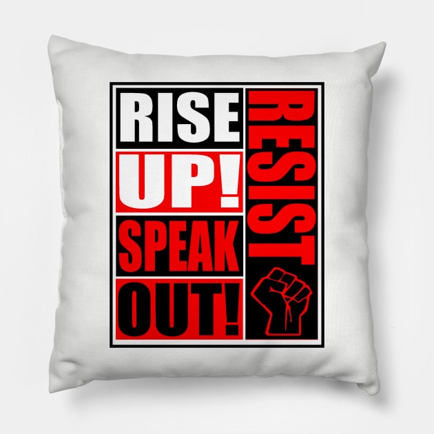 RESIST Pillow by truthtopower