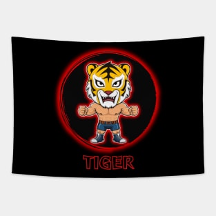 tiger wrestler Tapestry