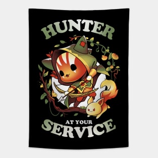 Hunter's Call - Cute Cat Gamer Tapestry