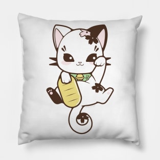 White Maneki-Neko Pillow