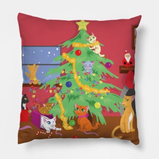 Kittens' First Christmas Pillow