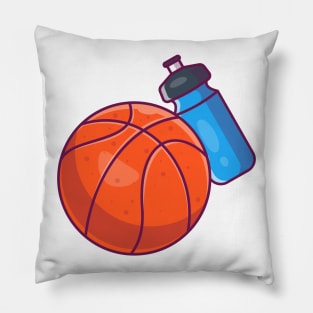 Basket ball with bottle cartoon Pillow