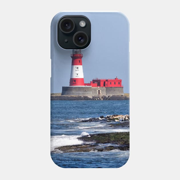 Longstone Lighthouse on the Farne Islands, Northumberland, UK Phone Case by richflintphoto