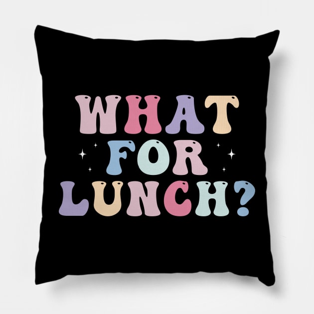 What for Lunch Funny Lunch Lady Pillow by handronalo