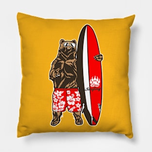 Surfing The Bear Pillow