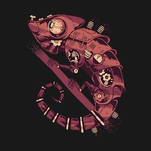 Steampunk Chamaleon Retro Look T-Shirt