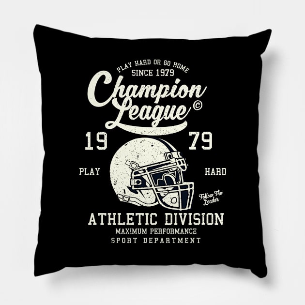 Champion League Athletic Division Football Pillow by Rebus28