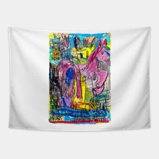 Pink Horse Tapestry