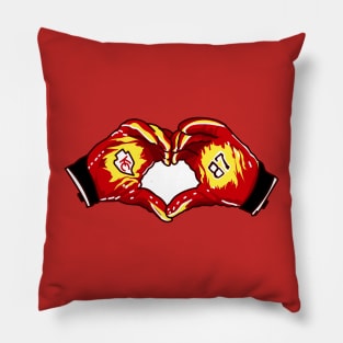 Travis Kelce heart - white Pillow