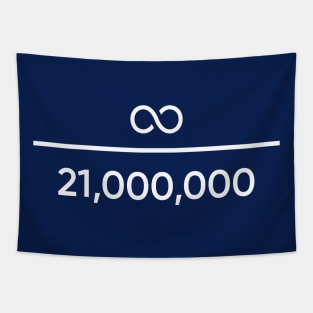 Infinite Value Over 21,000,000 Bitcoin (Dark) Tapestry