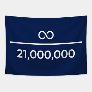 Infinite Value Over 21,000,000 Bitcoin (Dark) Tapestry