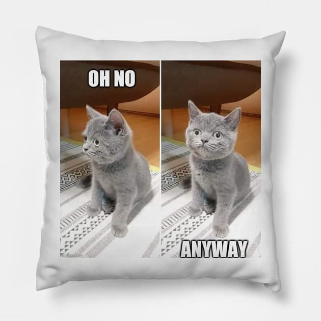 Cat: Oh no. Anyway. Pillow by akastardust