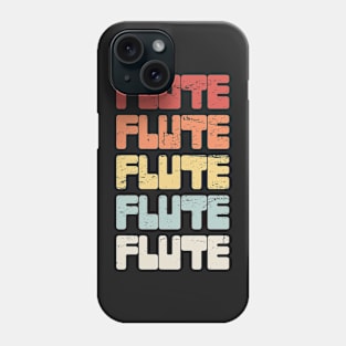 Retro Vintage 70s FLUTE Text Phone Case