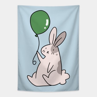 Green Balloon Bunny Tapestry